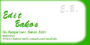 edit bakos business card